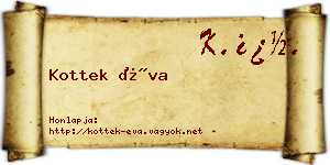 Kottek Éva névjegykártya